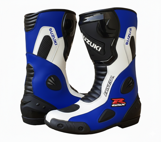 Full Leather Motorbike Racing Boots – Sport Riding Footwear