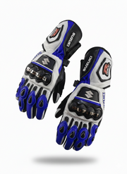 Full Leather Motorcycle Racing Gloves – Protective Riding Gear