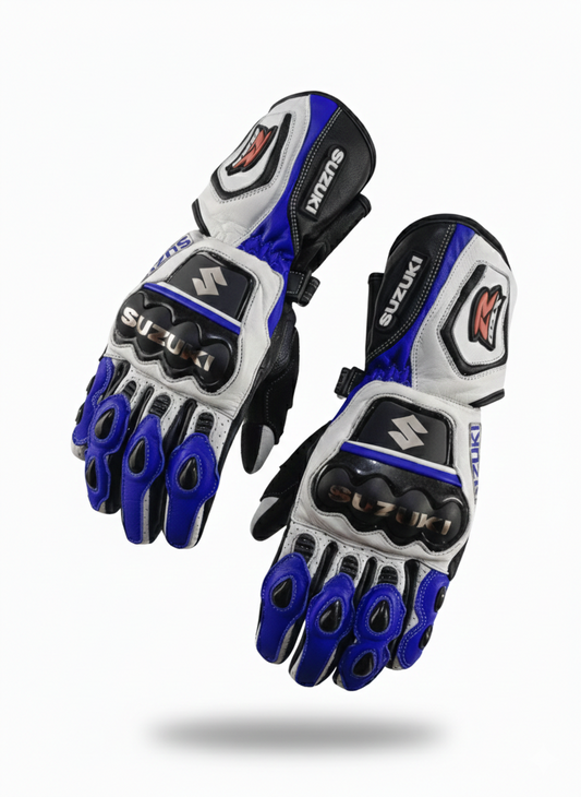 Full Leather Motorcycle Racing Gloves – Protective Riding Gear
