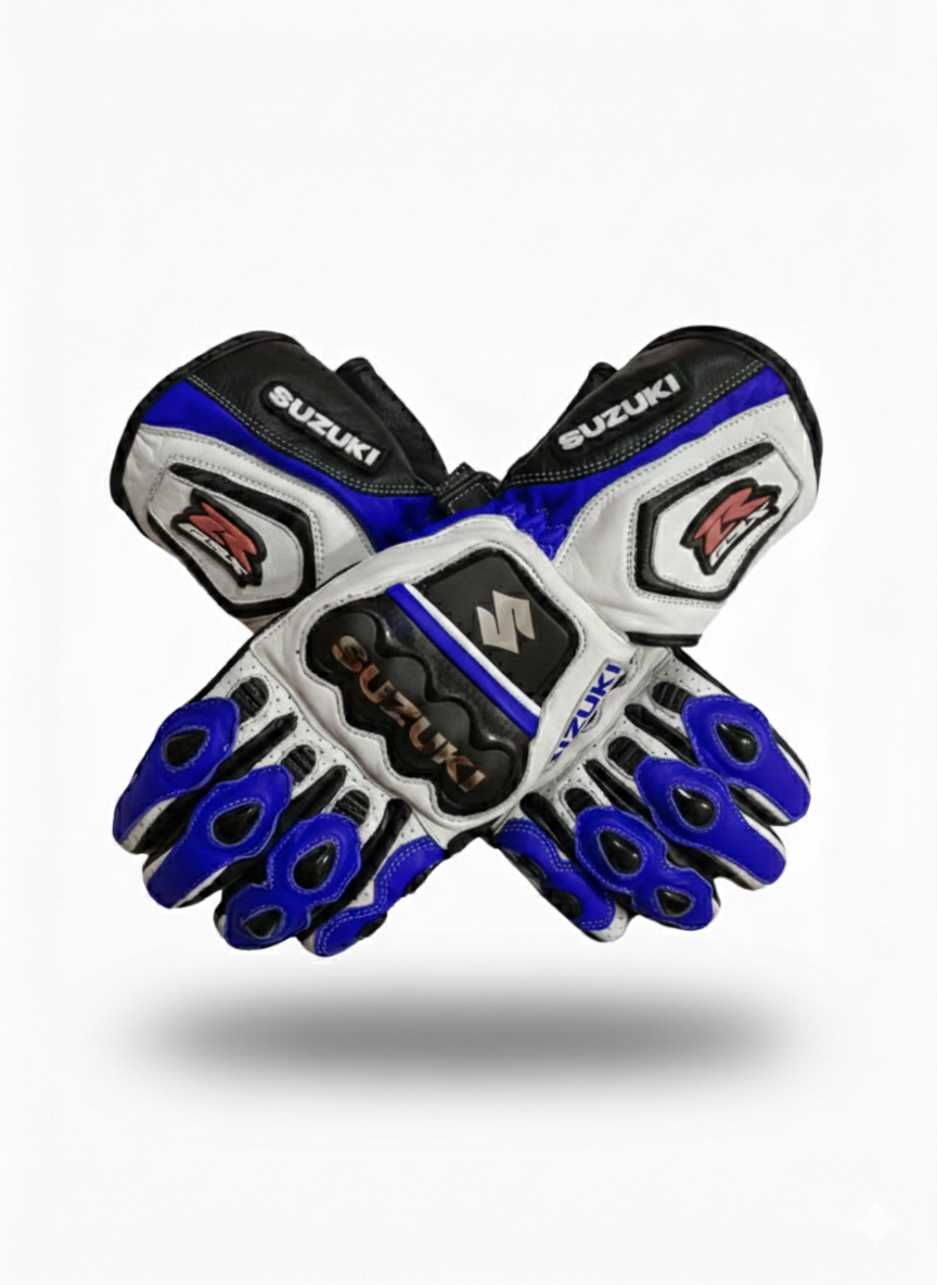 Full Leather Motorcycle Racing Gloves – Protective Riding Gear