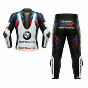 White Blue Cowhide Leather Motorcycle Racing Suit Sport & Track Riding