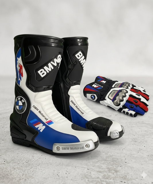 Motorcycle Riding Boots & Gloves Set – Sport & Track Gear