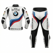 White Red Blue Professional Motorcycle Leather Racing Suit – CE Approved Armor