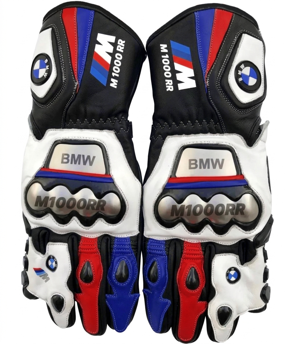 Full Leather Motorcycle Racing Gloves – Protective Riding Gear
