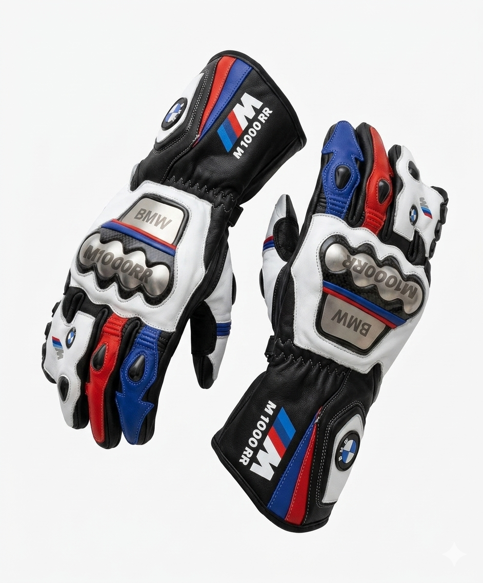 Full Leather Motorcycle Racing Gloves – Protective Riding Gear