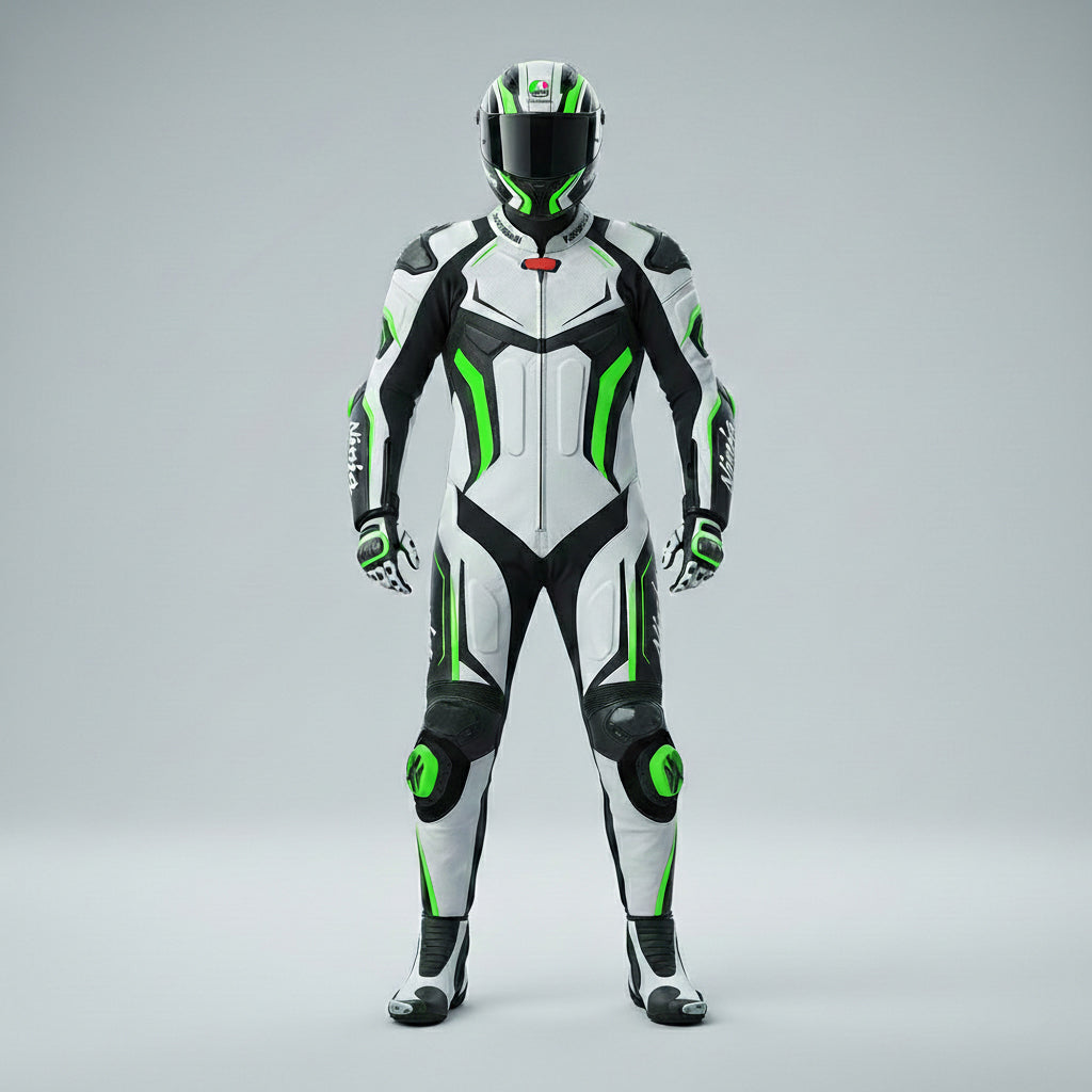 Full Body Cowhide Leather Racing Suit – Motorcycle Track Suit