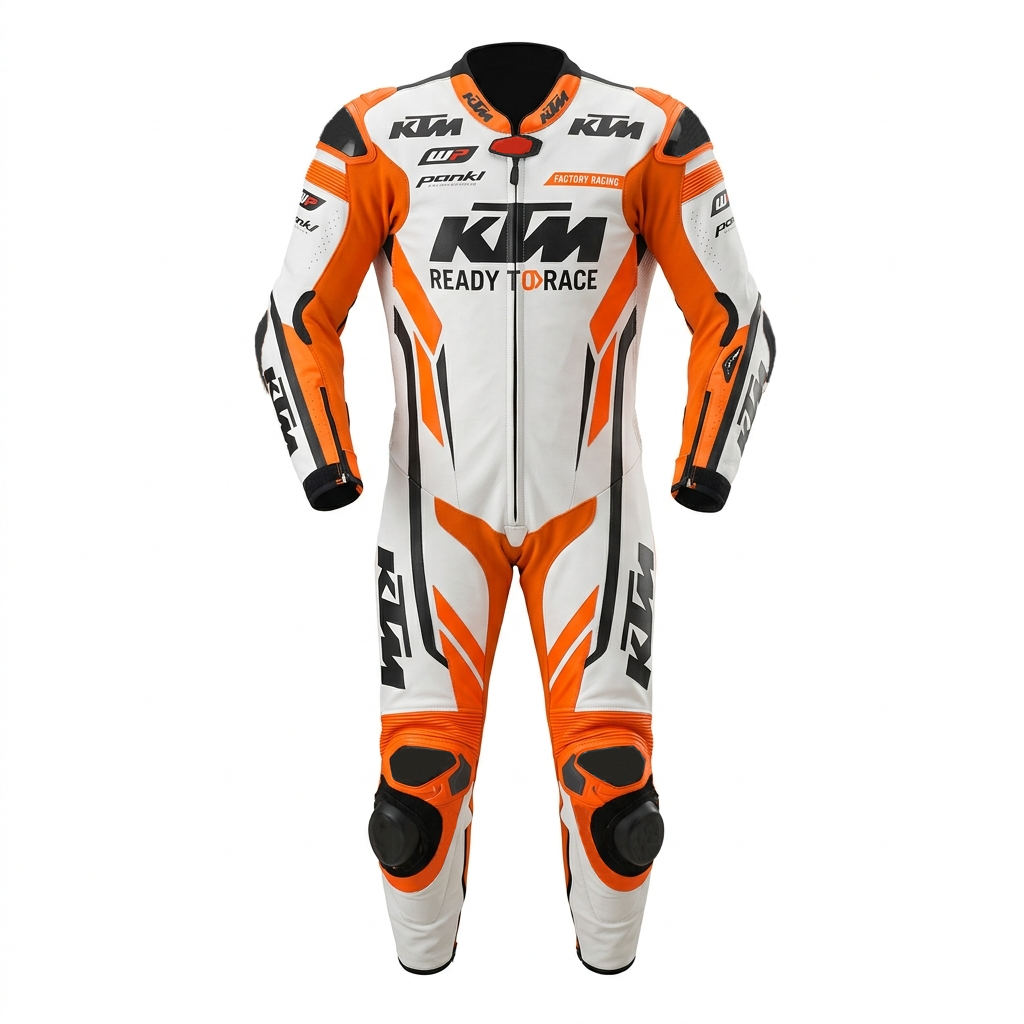 Full Body Cowhide Leather Racing Suit – Motorcycle Track Suit