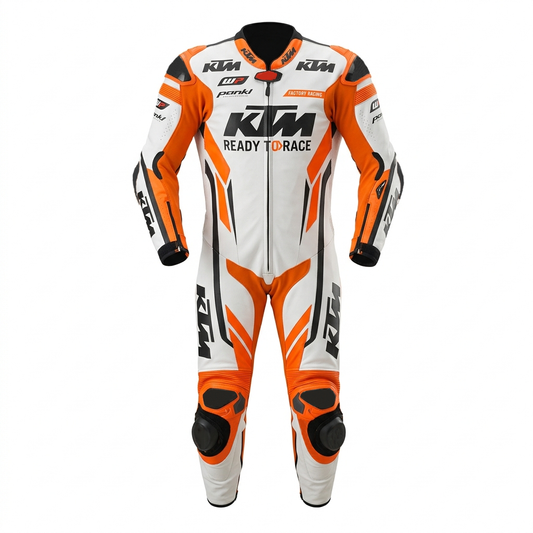 Full Body Cowhide Leather Racing Suit – Motorcycle Track Suit
