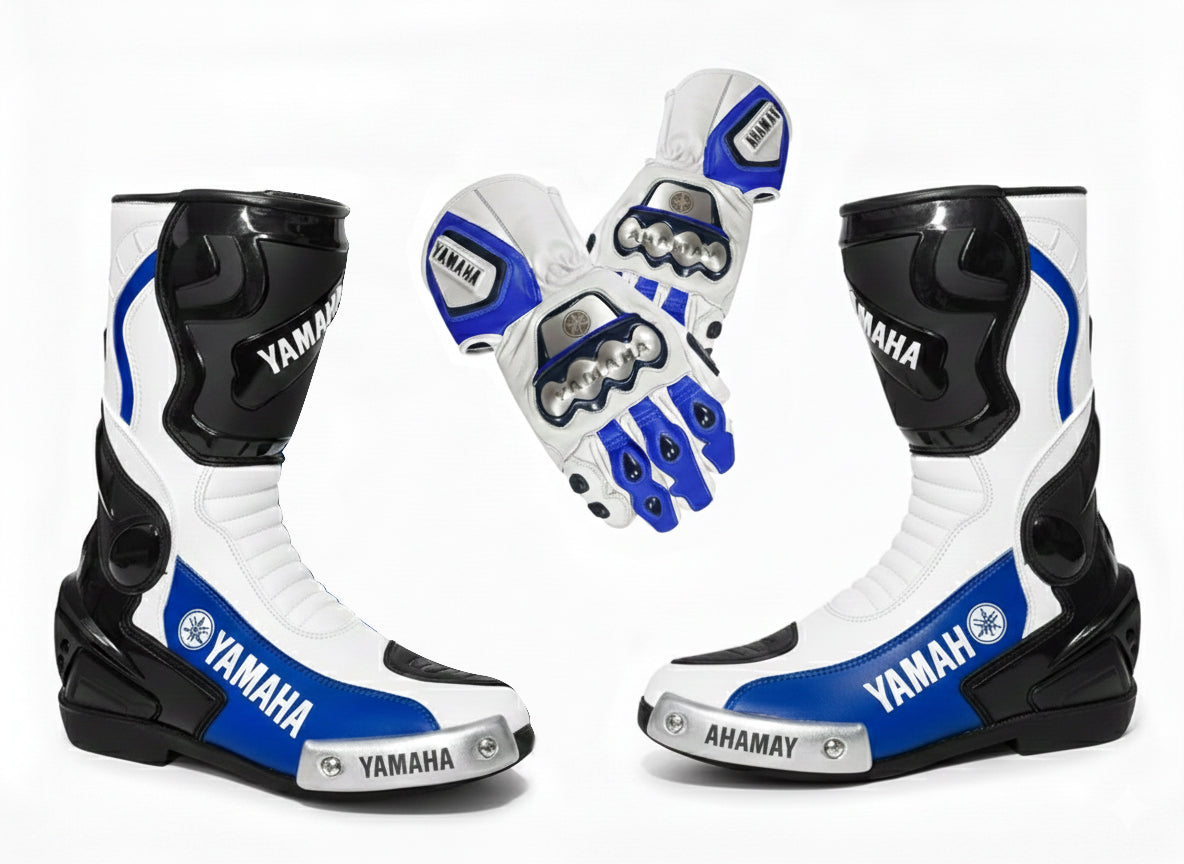Motorcycle Riding Boots & Gloves Set – Sport & Track Gear