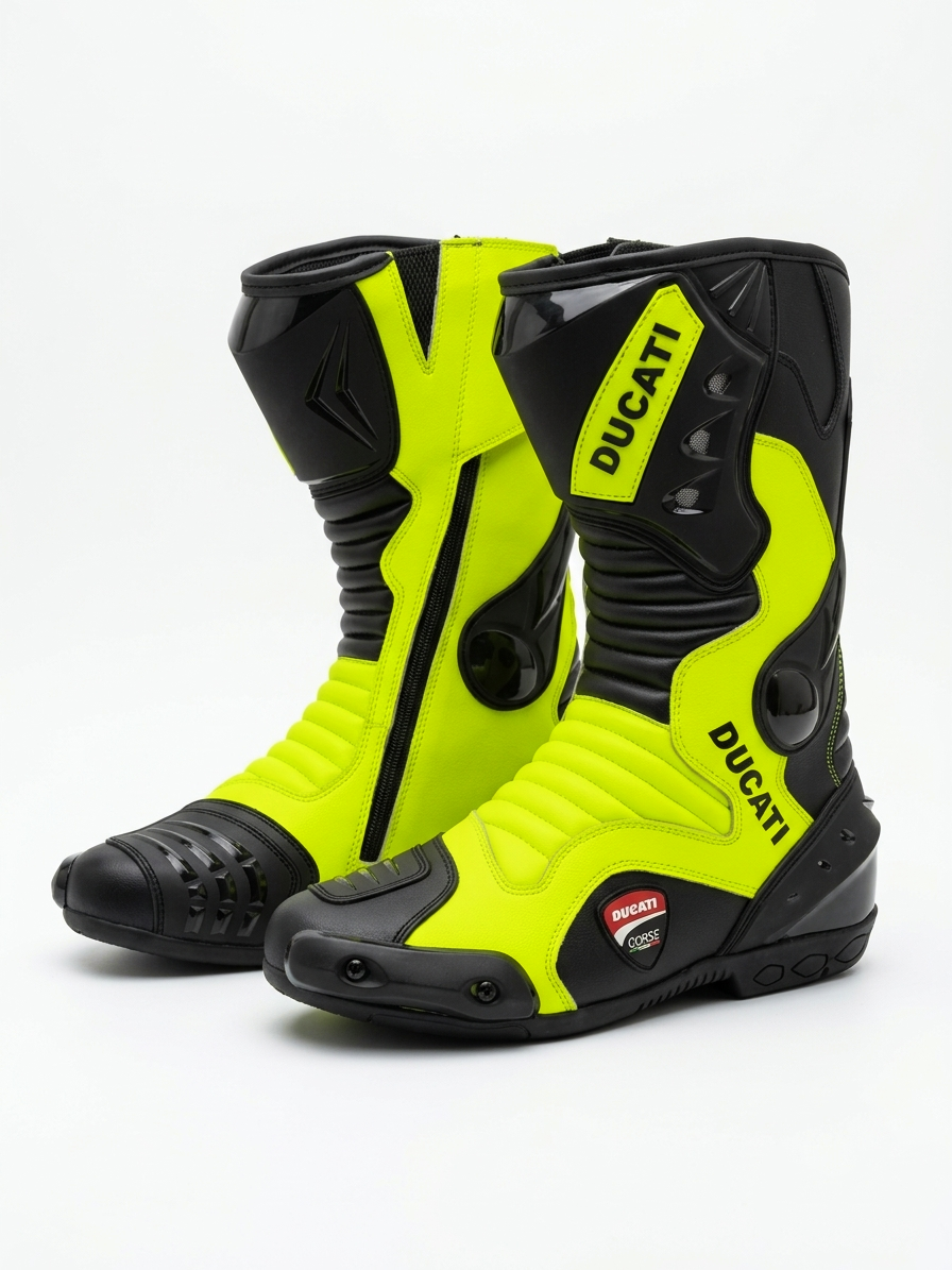 Motorcycle Leather Racing Boots – Protective Riding Footwear